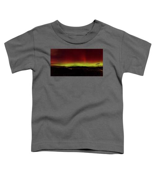 Northern Lights Over Wasatch Mountain Range Toddler T-Shirt by Brandon Wichmann