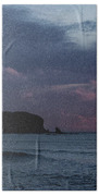 Serene Coastal Sunset with Cliffs Bath Towel