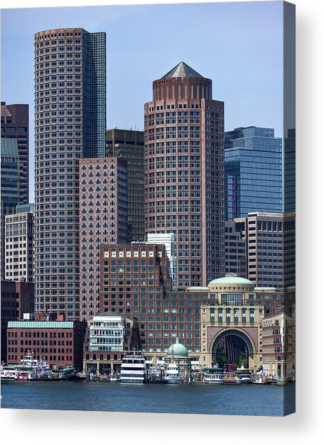 Boston Skyline by the Water Acrylic Print
