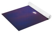 Moonlit Evening Over Silhouetted Hills Yoga Mat