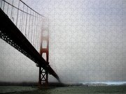 Golden Gate Bridge Disappears Into Misty Fog Jigsaw Puzzle