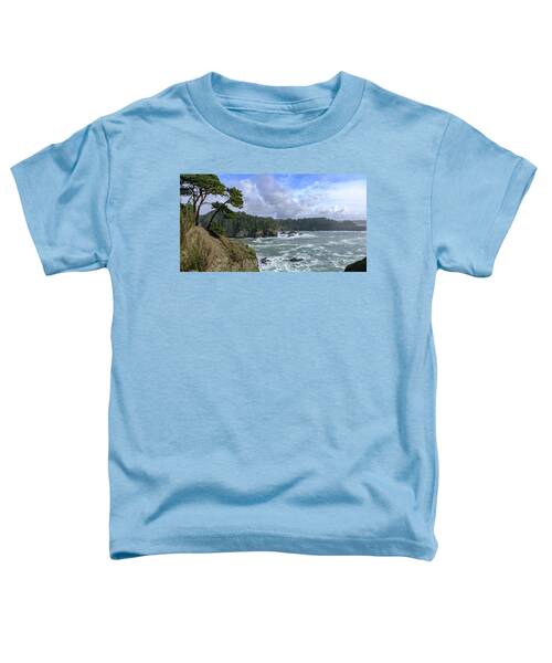 Coastal Serenity With Rugged Cliffs Toddler T-Shirt