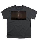 Milky Way Over Tranquil Shoreline Youth T-Shirt