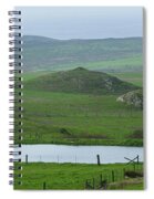 Tranquil Green Hills And Distant Sea Spiral Notebook