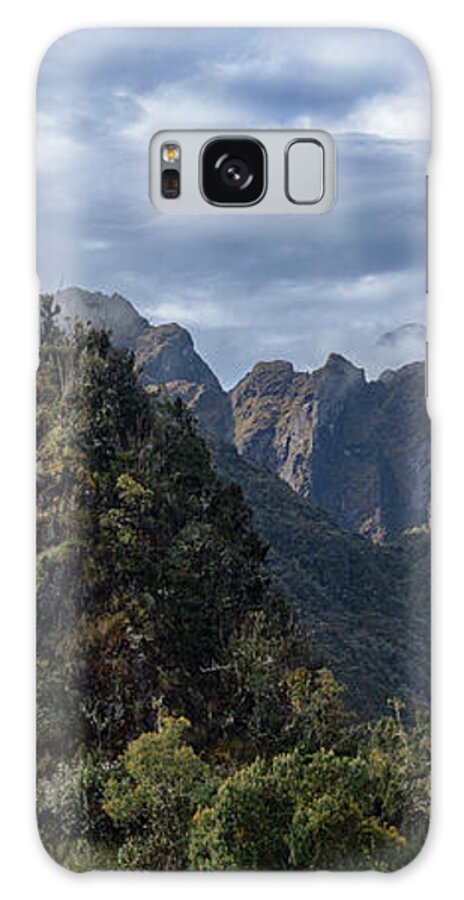 Misty Andes Mountain Range Landscape Galaxy Case