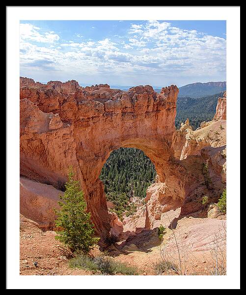 Majestic Natural Rock Arch In Bryce Canyon National Park Framed Print