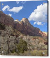 Majestic Mountain Under Clear Blue Sky Acrylic Print