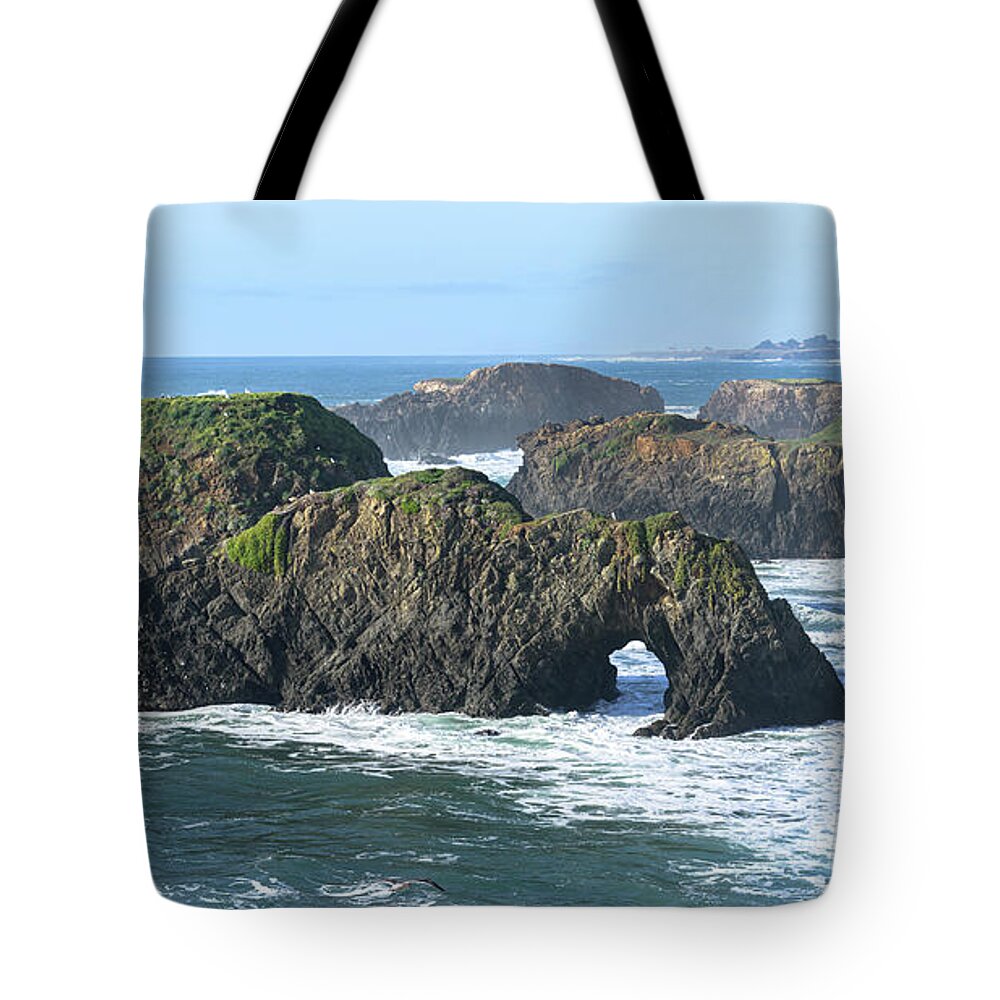 Majestic Coastal Rock Formations Tote Bag