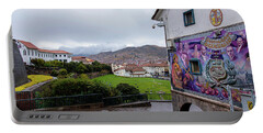 Street Scene with Colorful Mural Portable Battery Charger