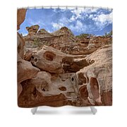 Majestic Rock Formations In Capitol Reef National Park Shower Curtain