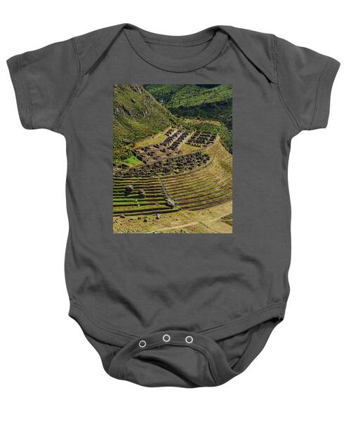 Ancient Terraces And Ruins In Andes Mountains Baby One-Piece