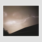 Lightning Illuminates Night Sky Sticker
