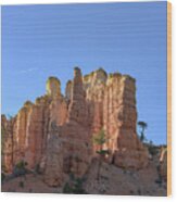Majestic Sandstone Formations Of Bryce Canyon National Park Wood Print
