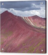 Vibrant Red Mountain Landscape Acrylic Print