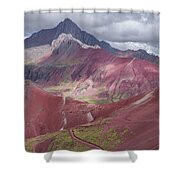 Majestic Colorful Mountain Range Shower Curtain