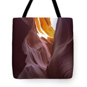 Curves Of Sunlit Antelope Canyon Walls Tote Bag