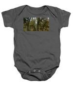 Moss-Covered Forest Trees Baby One-Piece