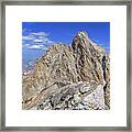 Majestic Mountain Peak Under Clear Skies Framed Print