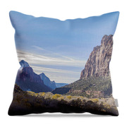 Majestic Zion National Park View Throw Pillow
