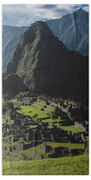 Majestic Ruins In A Mountain Valley Beach Towel