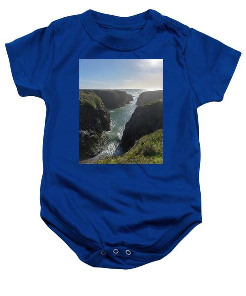 Dramatic Coastal Cliff Scene Baby One-Piece