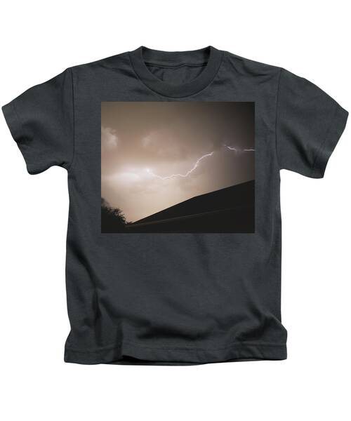 Lightning Illuminates Night Sky Kids T-Shirt