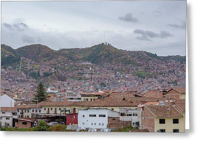 Rooftops and Hills of Cusco Greeting Card