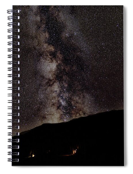 Starry Night Over Mountain Landscape Spiral Notebook