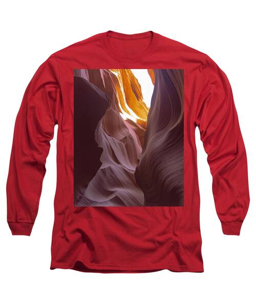 Curves Of Sunlit Antelope Canyon Walls Long Sleeve T-Shirt