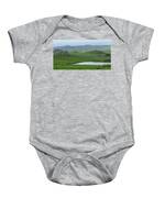 Tranquil Green Hills And Distant Sea Baby One-Piece