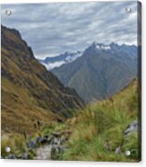 Trail Through Majestic Mountain Landscape To Dead Woman's Pass Acrylic Print