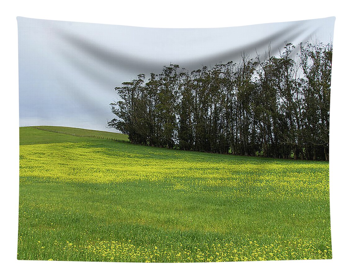 Rolling Hills With Blooming Wildflowers Tapestry