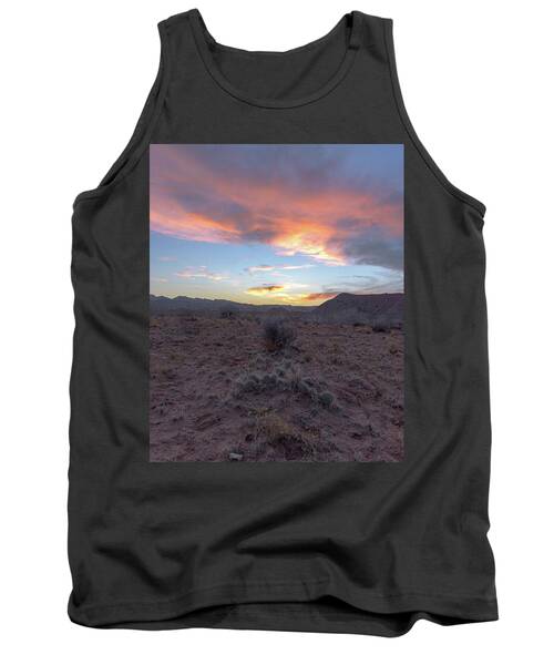 Desert Sunset Over Rugged Terrain Tank Top