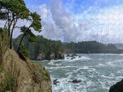 Coastal Serenity With Rugged Cliffs Jigsaw Puzzle