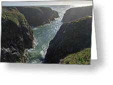 Dramatic Coastal Cliff Scene Greeting Card