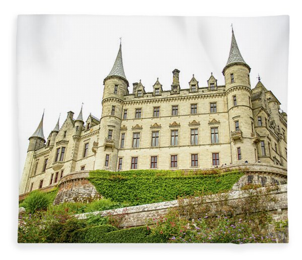 Majestic Castle On Hill Fleece Blanket