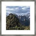 Misty Andes Mountain Range Landscape Framed Print