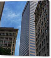 Skyscrapers Against Blue Sky Canvas Print