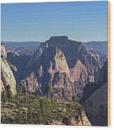 Majestic Mountain Range View Wood Print