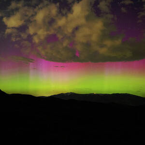 Vibrant Aurora Over Wasatch Mountain Range by Brandon Wichmann Vibrant Aurora Over Wasatch Mountain Range by Brandon Wichmann