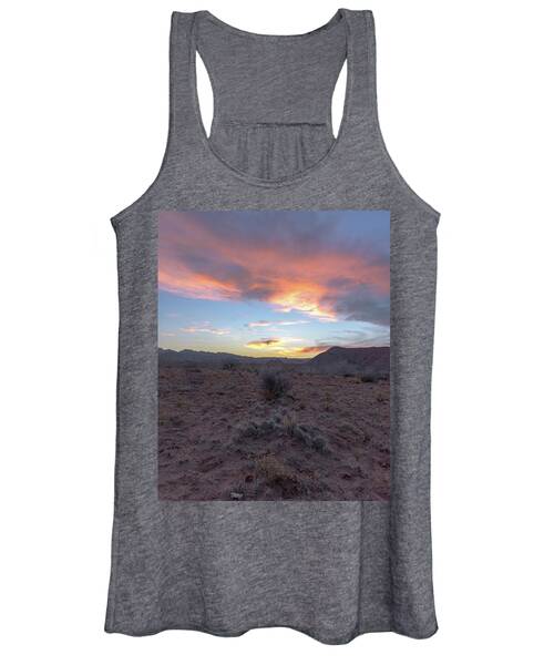 Desert Sunset Over Rugged Terrain Women's Tank Top