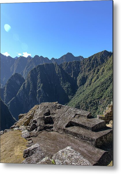 Majestic Mountain Views At Machu Picchu Metal Print