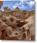 Majestic Rock Formations In Capitol Reef National Park Metal Print