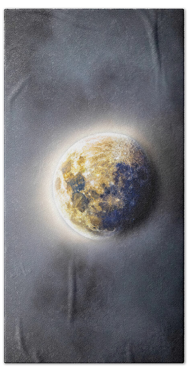Celestial Moon In Ethereal Glow Hand Towel