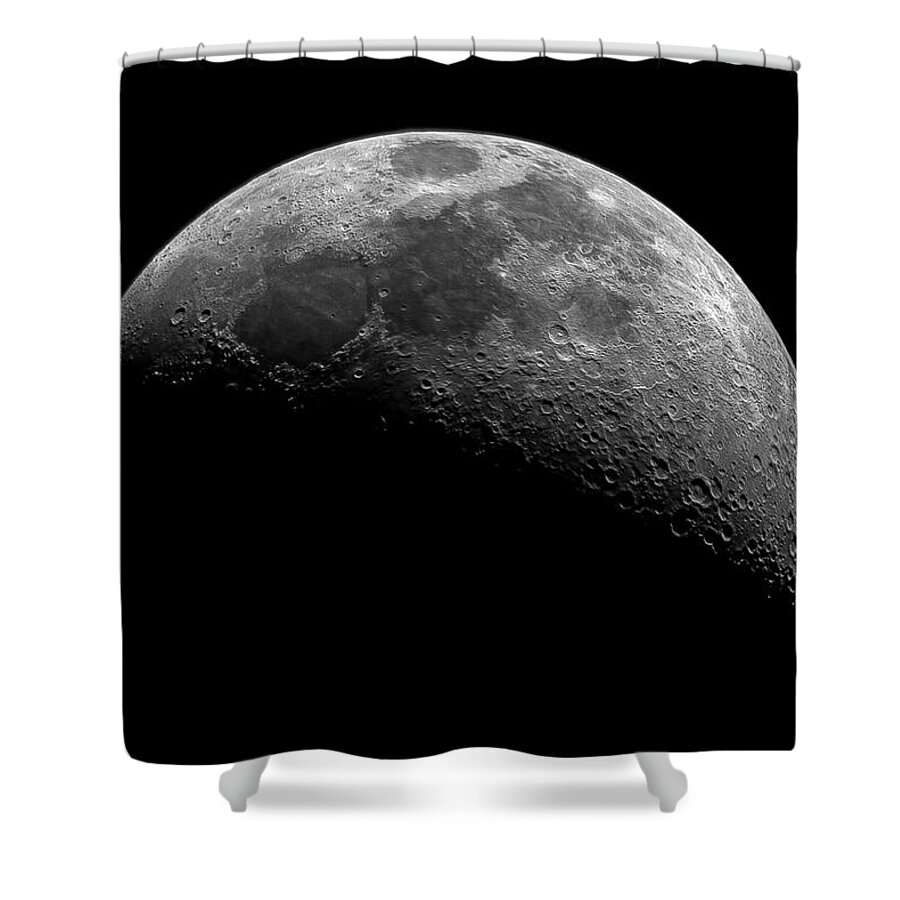 Illuminated Half Of The Moon Shower Curtain