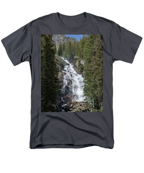 Waterfall Amidst Forest Landscape Men's T-Shirt  (Regular Fit)
