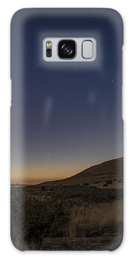 Twilight Comet Over Desert Landscape Galaxy Case