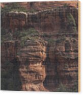 Majestic Red Rock Formations In Sedona Arizona Wood Print