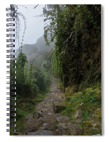 Misty Forest Pathway On The Inca Trail Spiral Notebook