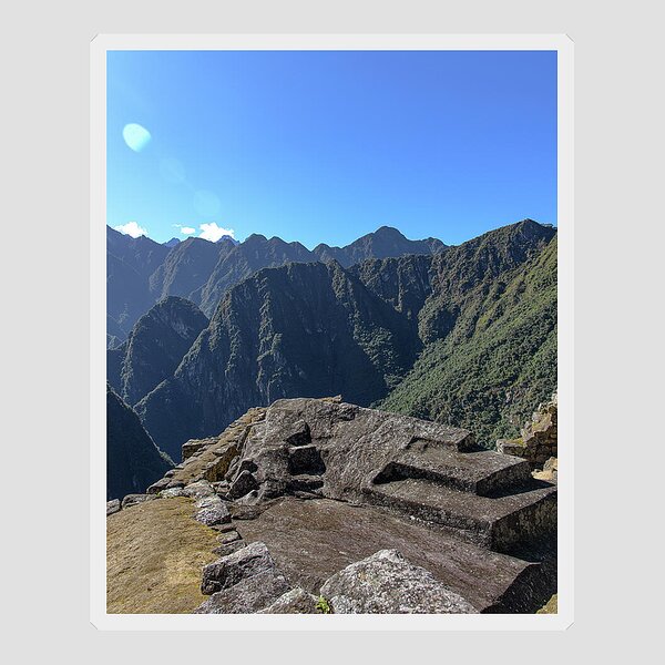 Majestic Mountain Views At Machu Picchu Sticker